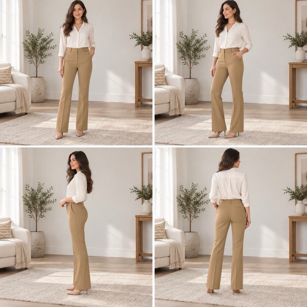 Banana Republic Sculpted Stretch Women’s XS Petite Tan High Rise Bootcut Pants